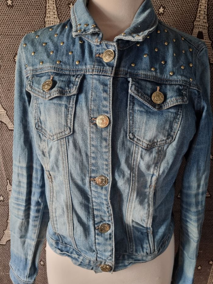 Veste en jean à boutons taille 40 - photo numéro 2