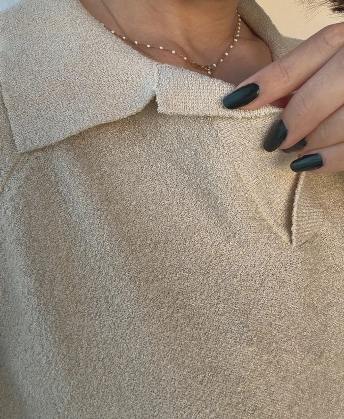 Polo maille beige Asos XS très bon état - photo numéro 4
