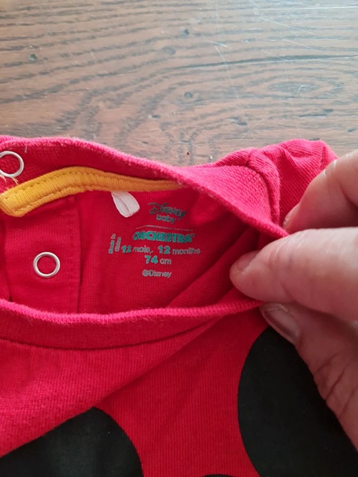 Tee-shirt Mickey 12 mois Disney baby - photo numéro 2