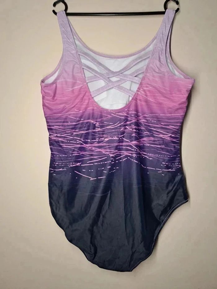 Maillot de bain rose/violet et noir 2XL - photo numéro 2
