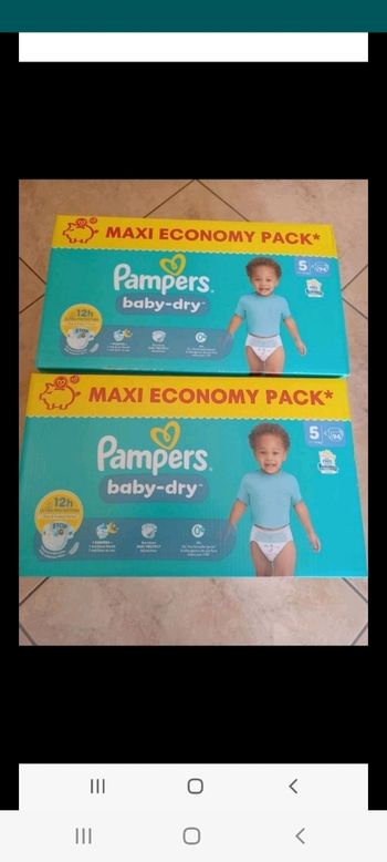 188 couches pampers baby dry taille 5