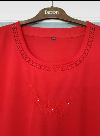 Tee-shirt fantaisie rouge taille XL