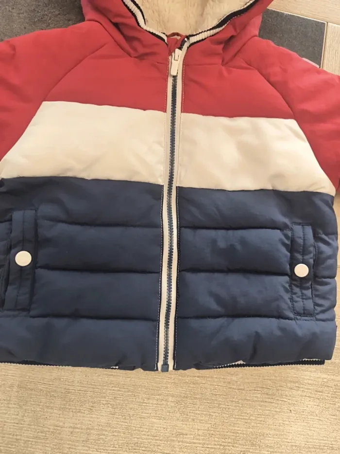 Manteau doudoune épaisse intérieur sherpa garçon 12 mois obaibi - photo numéro 5