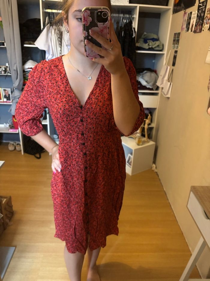 robe à fleur rouge - photo numéro 2