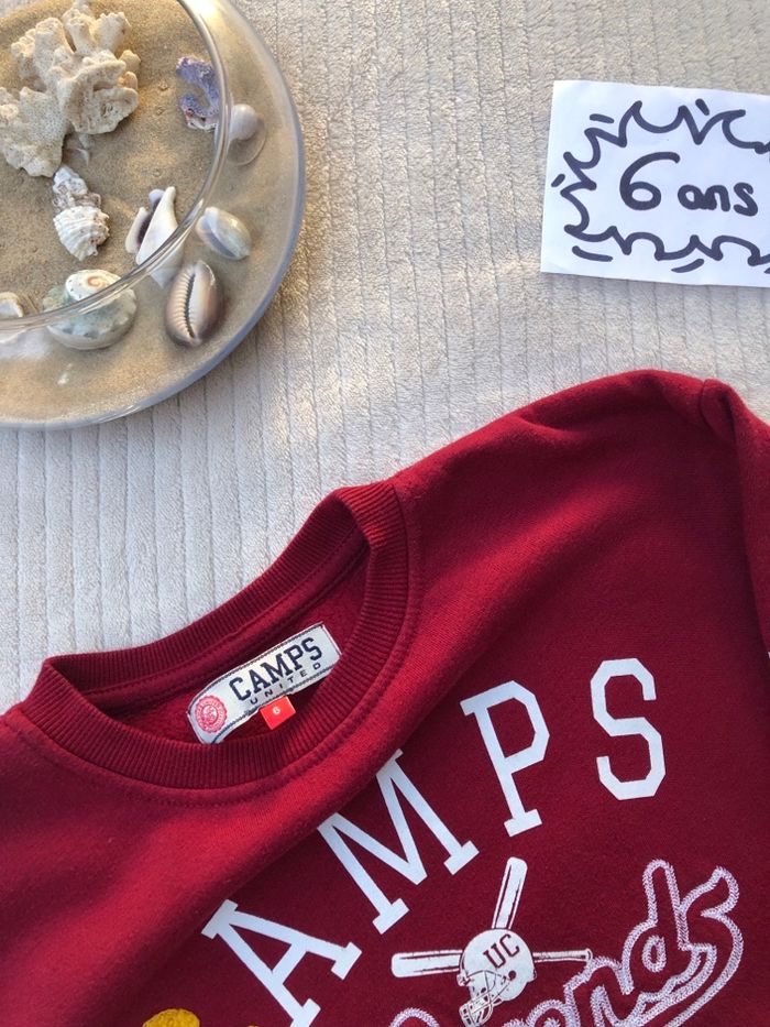 Sweat molletonné avec inscriptions - 6 ans - Camps United - photo numéro 2