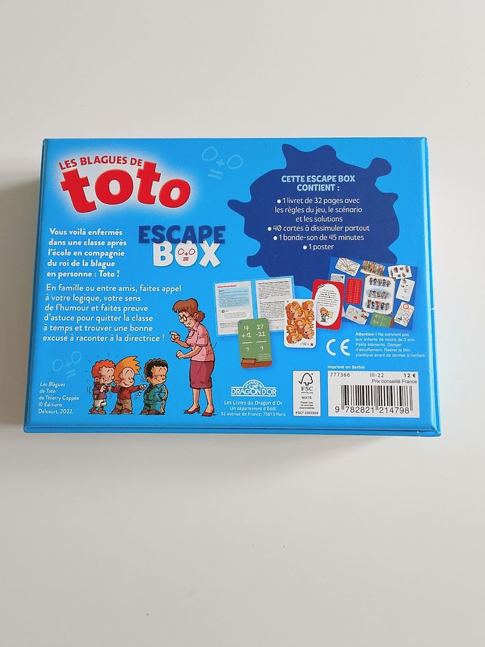 Les blagues de toto escape box les livres du dragon d'or complet - photo numéro 2