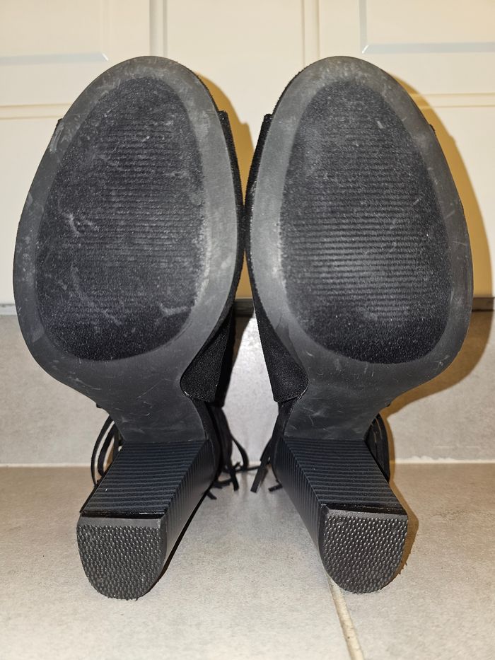 👢 Bottines à talons JustFab – avec frange, talons 12 cm – Taille 41 - photo numéro 9