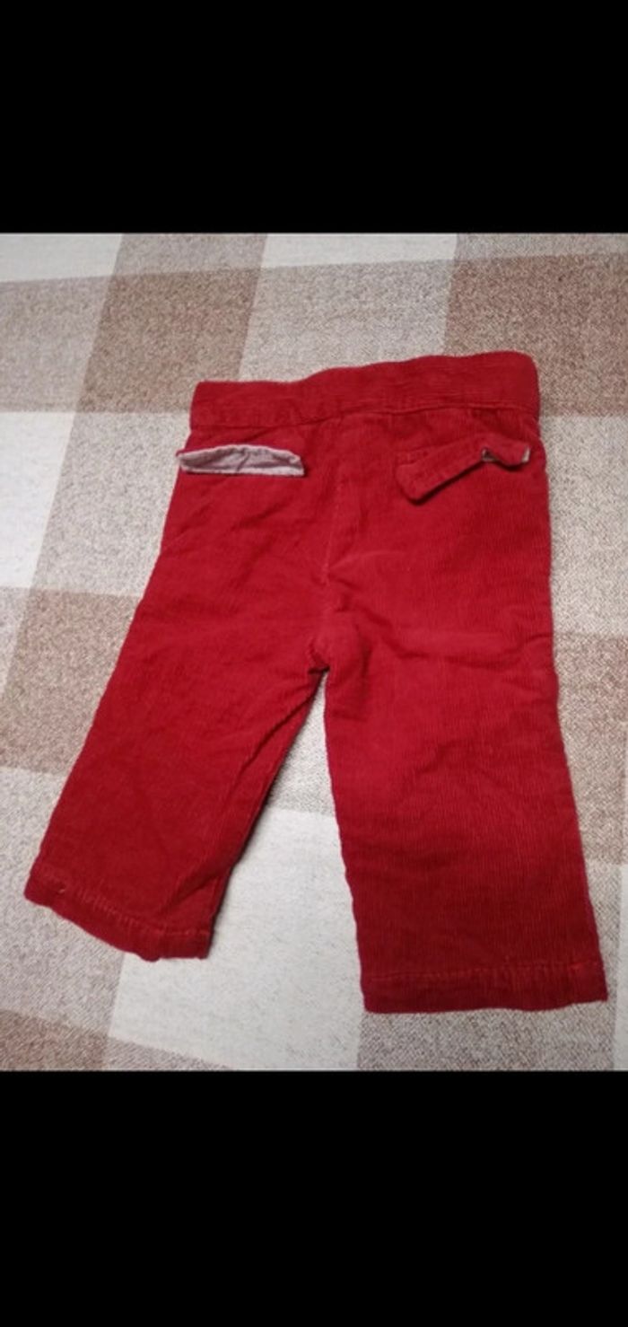 Pantalon épais rouge Tex 3 mois - photo numéro 3