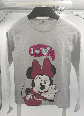 👚 T-shirt manches longues à sequins Minnie 10 ans