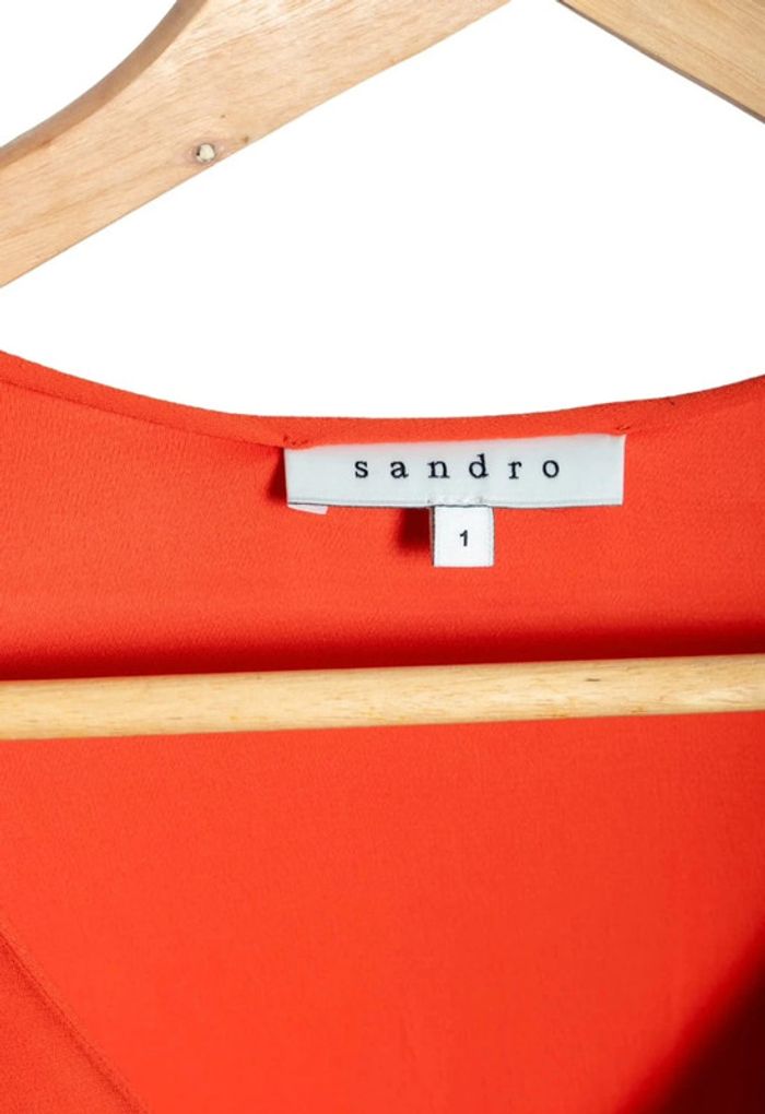 Robe Sandro Paris – rouge orangé - photo numéro 8