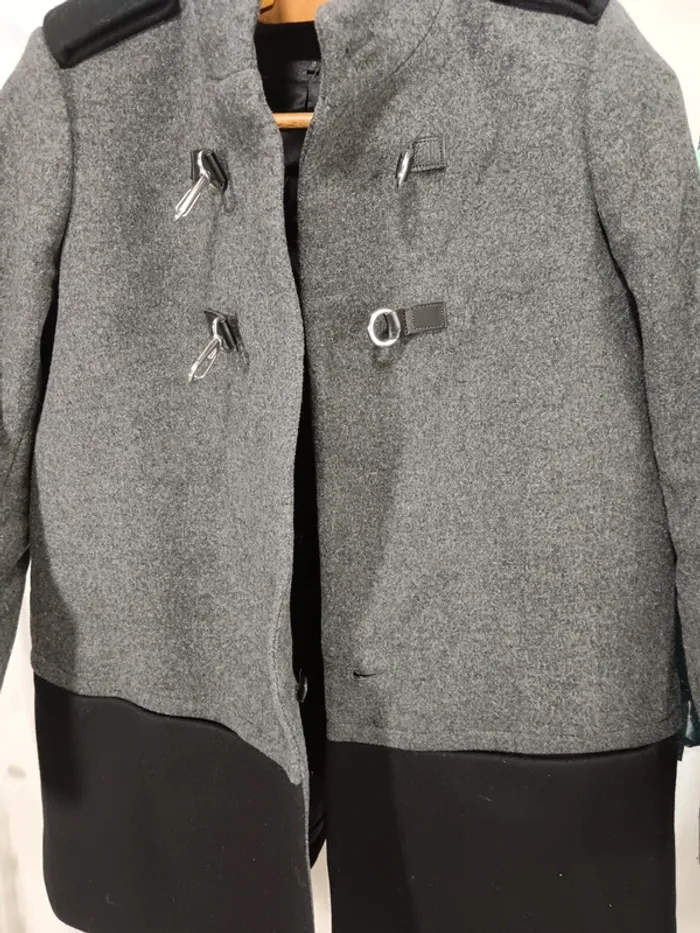 Maje "manteau ample gris anthracite et noir" t. 38 - photo numéro 6