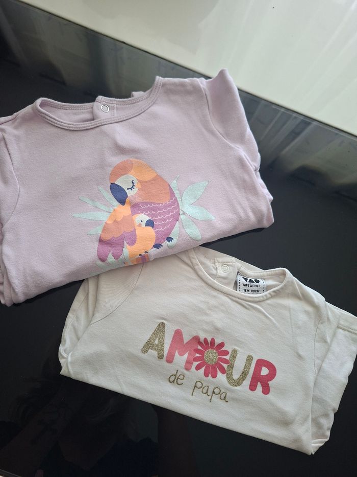 T-shirt manche longue et pyjama manche longue