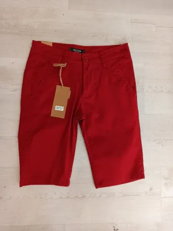Short chino rouge uni homme 28US