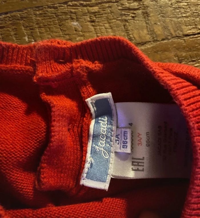 Pull rouge jacadi - photo numéro 3