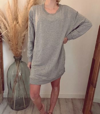 Magnifique robe allaitante grise oversize sweat-shirt boob neuve M
