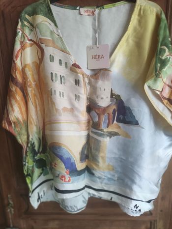 Blouse satinée ample