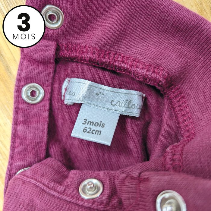 Lot de 2 T-shirts manches longues col roulé - 3 mois - photo numéro 4