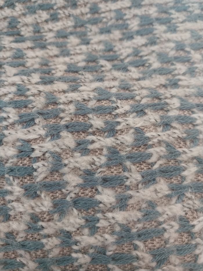 Pull Mini Molly 12/14 ans – Motif pied-de-poule bleu-gris - photo numéro 7