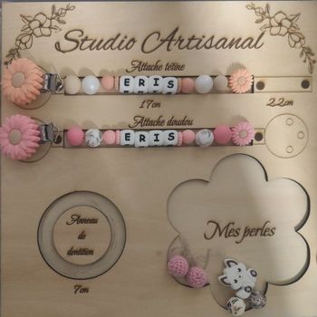 Attache tétine personnalisée 🌸fleurs🌸