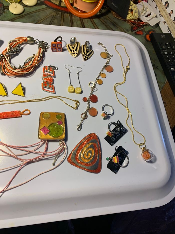Lot bijoux oranges jaunes ( lire descriptif) - photo numéro 3