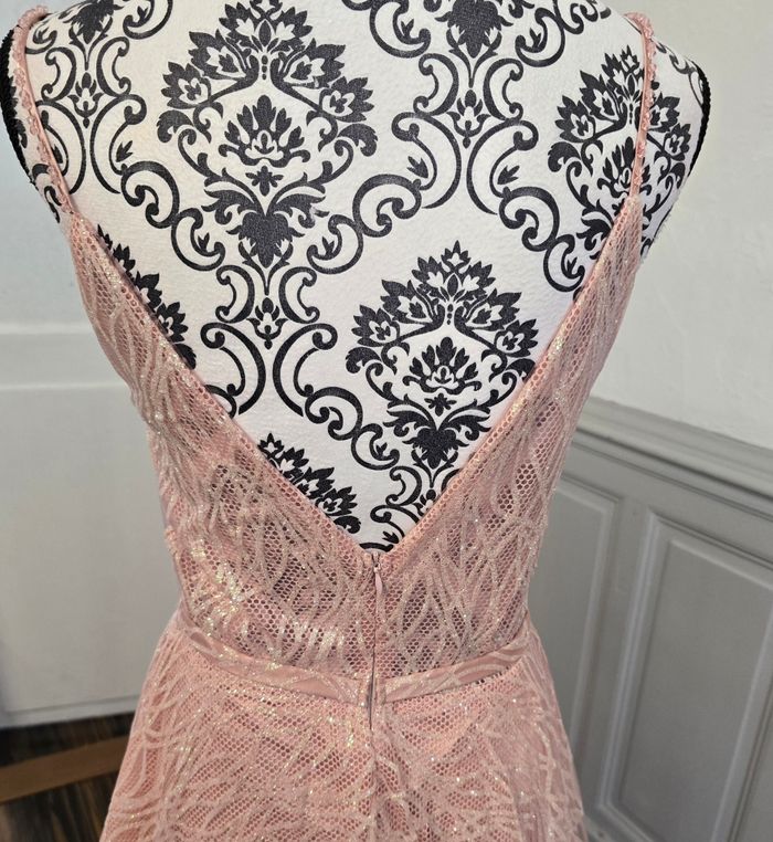Robe de soirée rose clair pailleté taille 36 - photo numéro 4
