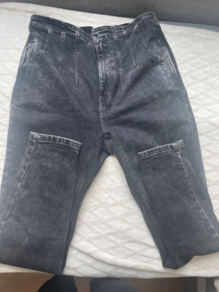 Jeans noir délavé