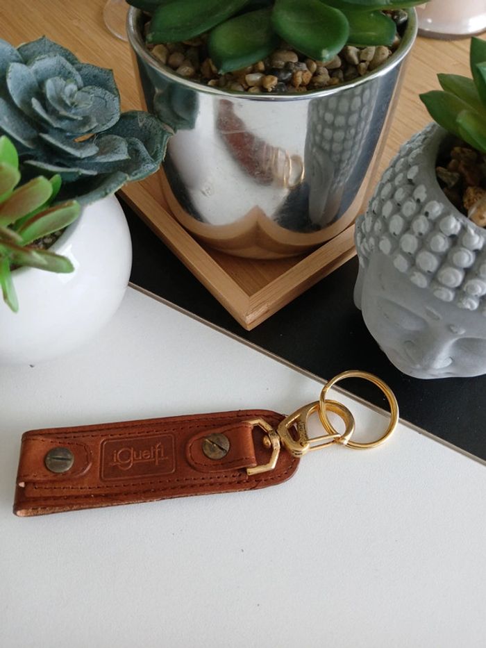 Porte de clé en Cuir🌿🌈 - photo numéro 2