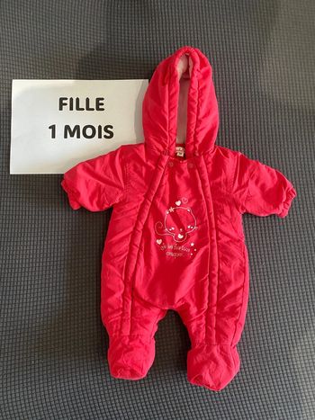Combinaison fille 1 mois