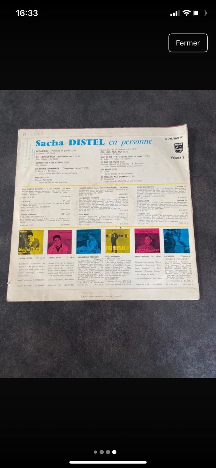 Vinyle 33 tours Sacha Distel en personne - photo numéro 4