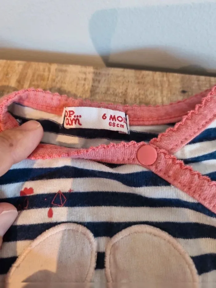 Lot de 4 pyjamas léger 1 pièce 6 mois - photo numéro 5