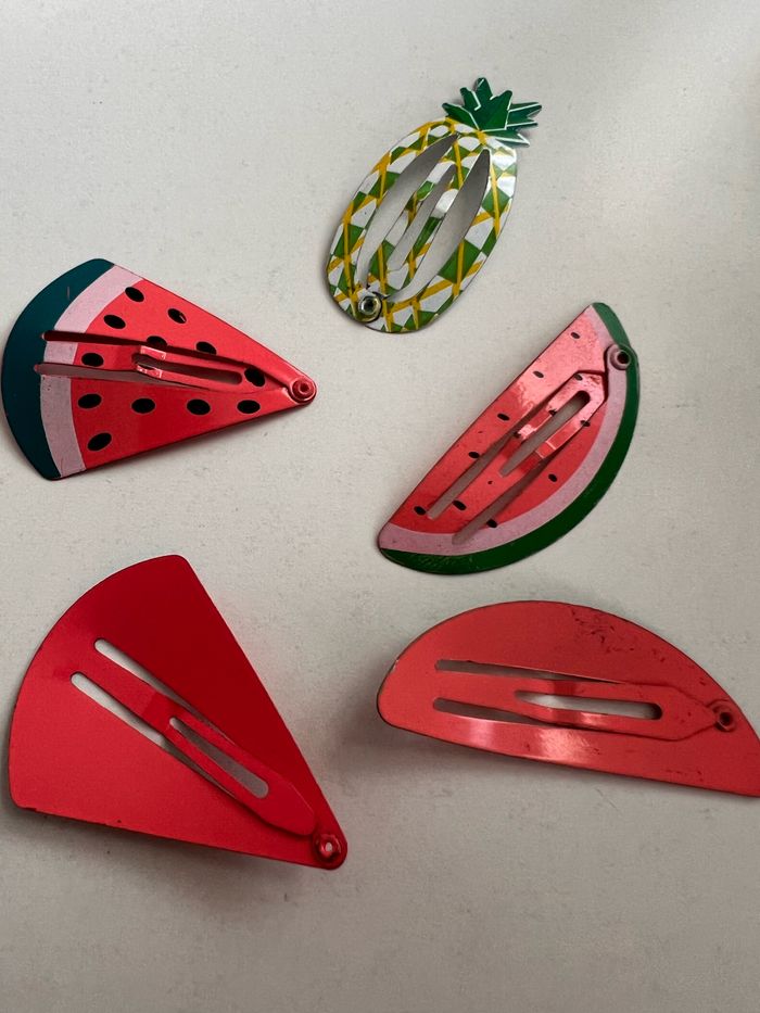 Lot barrettes fruits - photo numéro 2