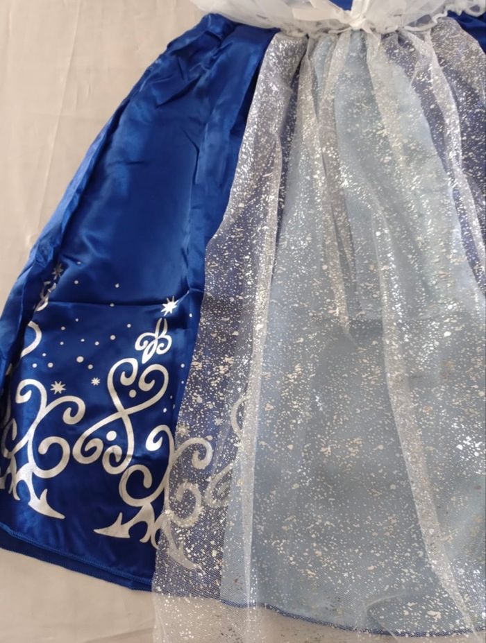 Déguisement robe princesse bleu marine et accessoires 5ans - photo numéro 4