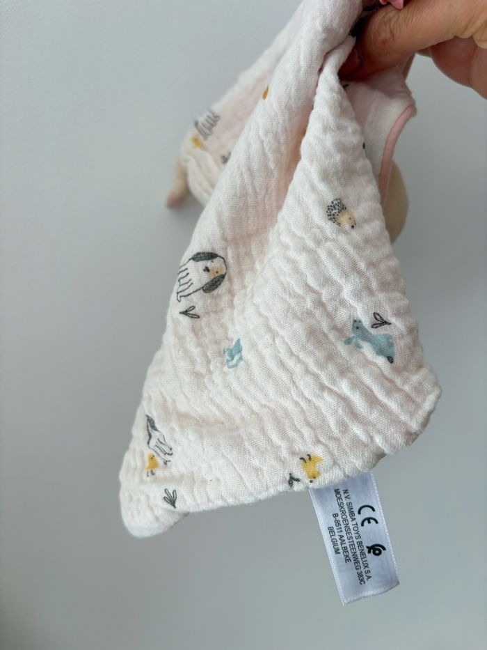 Doudou lapin lange rose - photo numéro 10