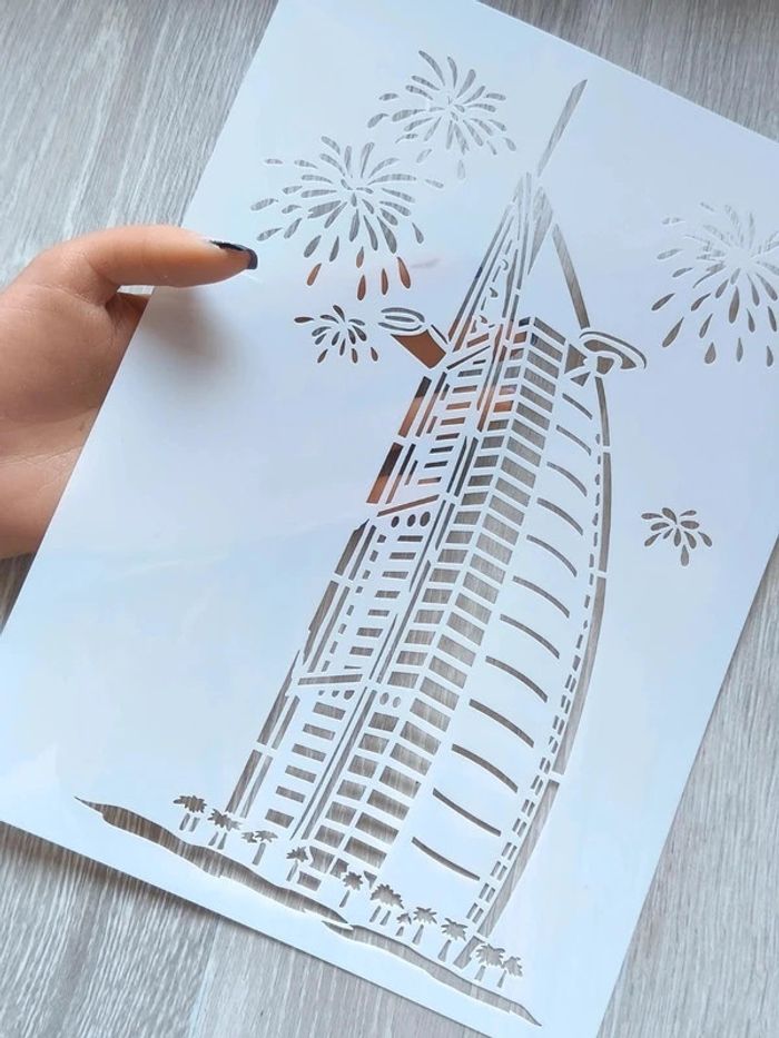 Grand Pochoir A4 de la tour Burj al-Arab à Dubaï - photo numéro 2