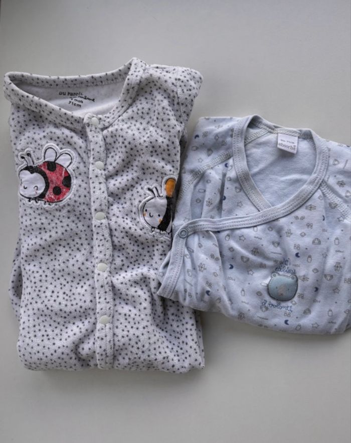 Pyjama et bodie manches longues - bébé 9 mois