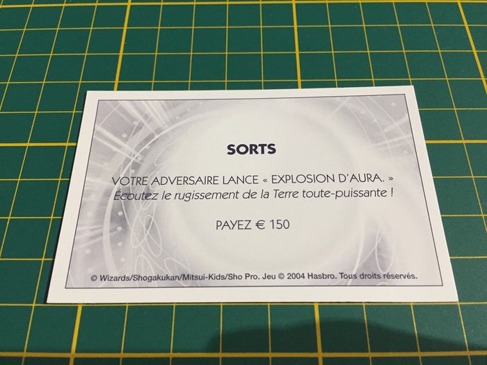 Carte sorts Votre adversaire lance Explosion d'aura Monopoly Duel Masters Hasbro Parker Wizards #A64