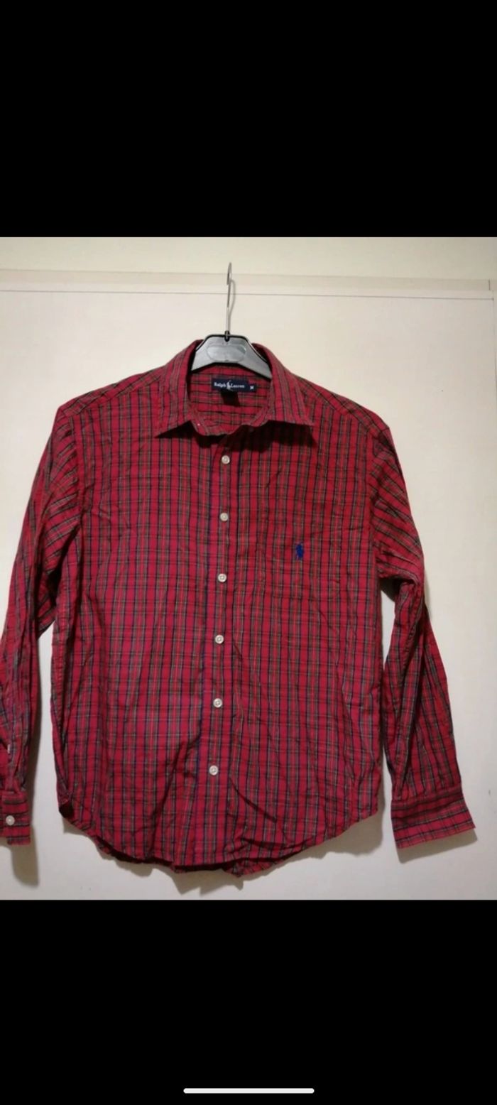 Chemise Ralph Lauren rouge à carreaux. Taille 12 ans - photo numéro 3