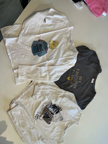 Lot 3 tee shirts fille 8 ans TAO