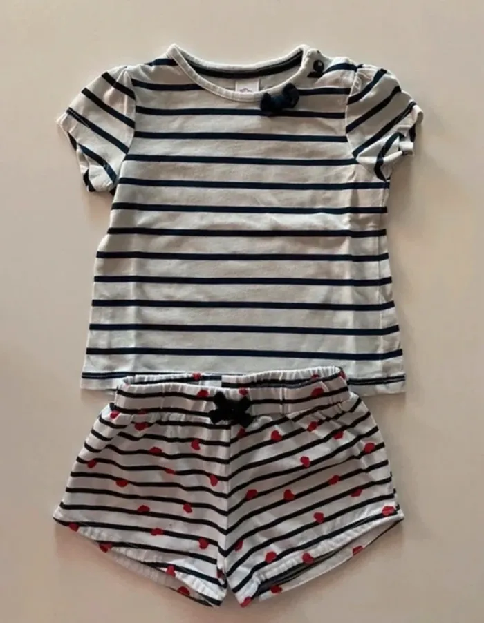 Ensemble marinière 9/12 mois