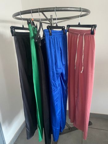 Pantalon large en polyester soie de glace