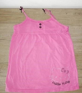 T shirt à bretelles rose Hello Kitty 10 / 12 ans