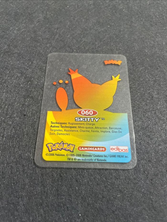 Carte Pokémon Lamincards Skitty 060 Français 2006 - photo numéro 2