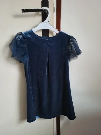 Robe velour bleu Okaidi neuve 3 ans