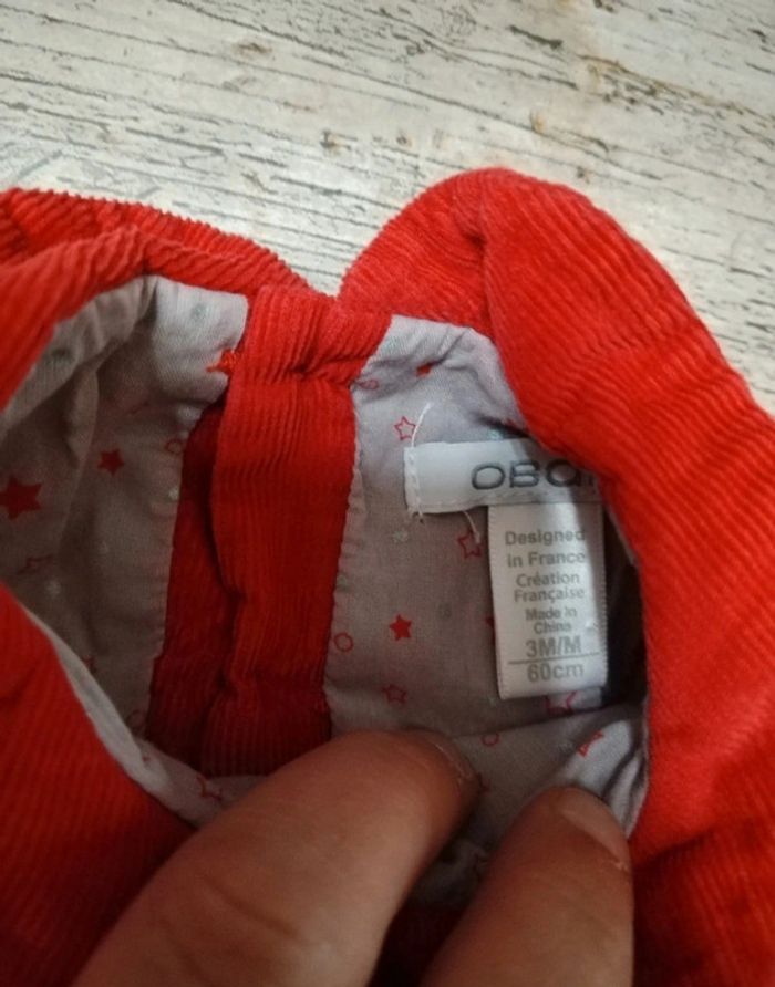 Jolie robe en velours côtelé fille 3 mois - photo numéro 4