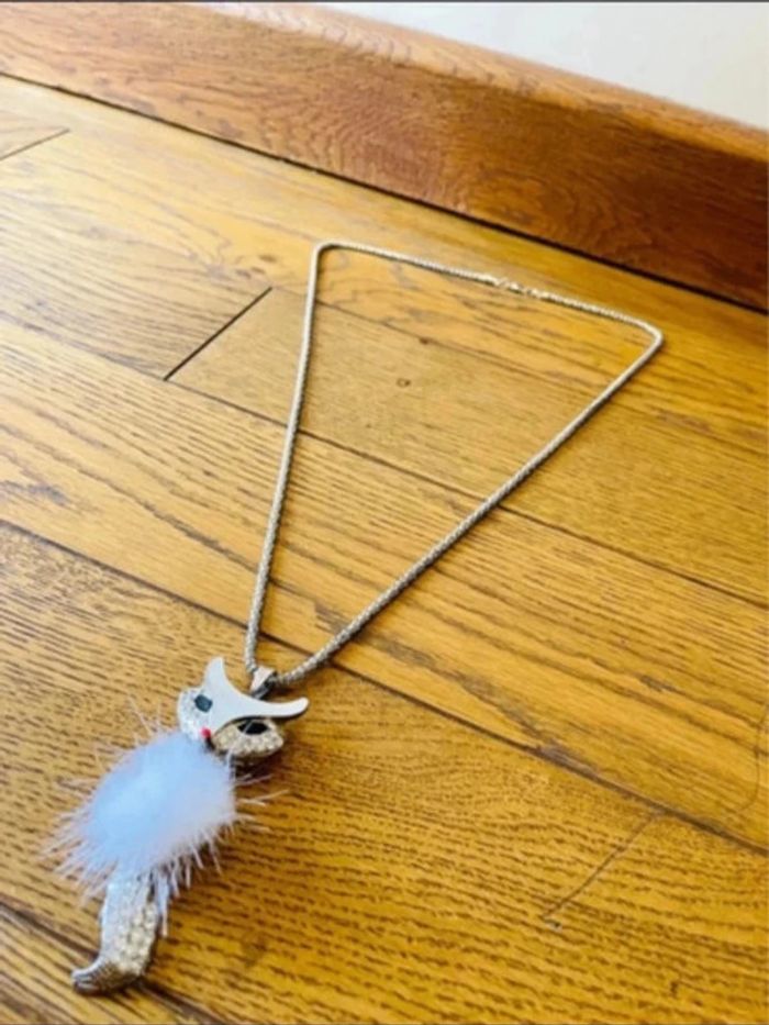 Sublime collier renard articulé avec pompon - photo numéro 4