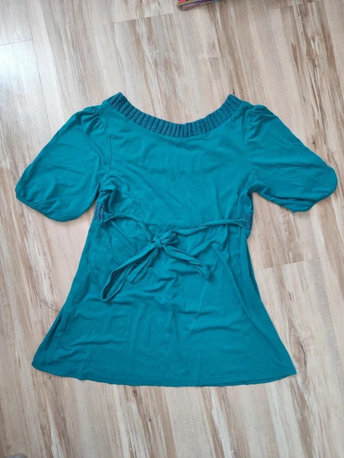 Tunique camaïeu taille 3 bleu canard - photo numéro 2