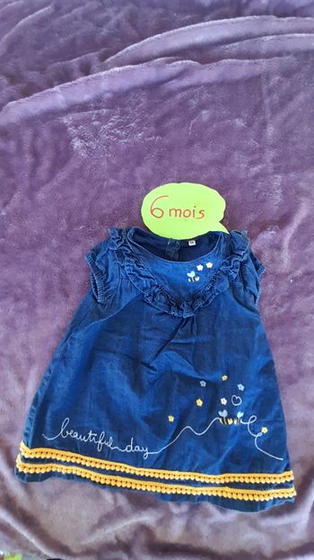 Robe denim abeilles