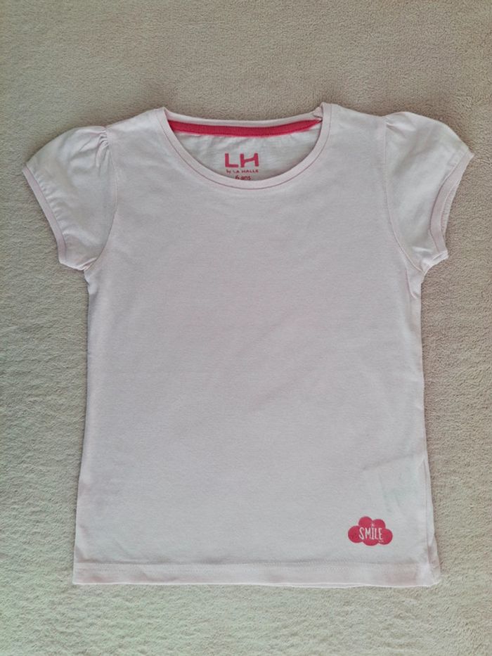 T-shirt manches courtes 6 ans rose clair La Halle