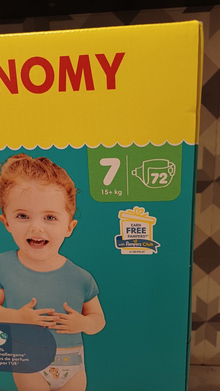 2 carton de couche pampers baby dry taille 7 - photo numéro 3