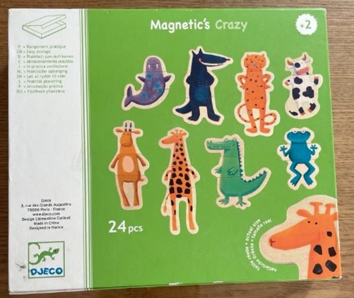Coffret puzzle bois magnétique animaux Neuf - photo numéro 2